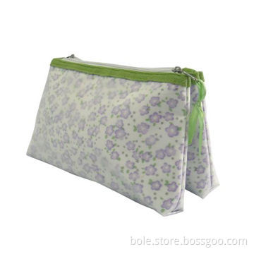 PVC Cosmetic Bag with Nylon Zipper Closure, Used for Promotional Gift Bag